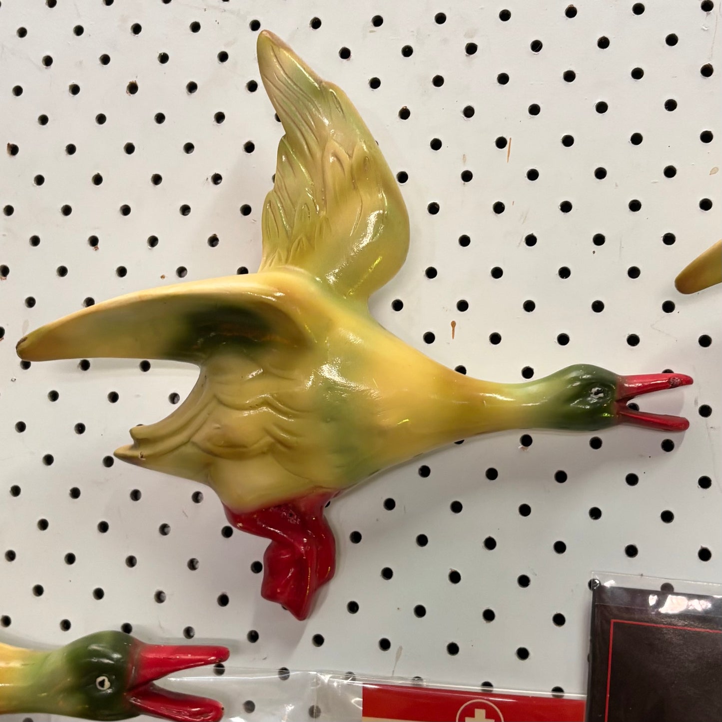 Vintage Flying Ducks Wall Set (5) – Glazed Ceramic, Mid-Century c1960s