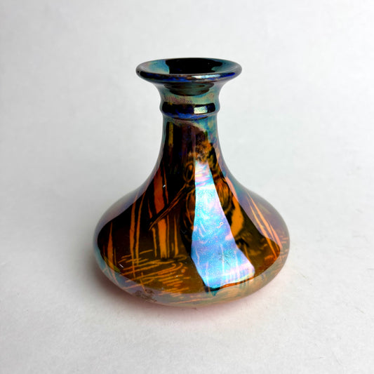Rare Shelley Lustreware Vase – Iridescent Glaze – 9.5cm