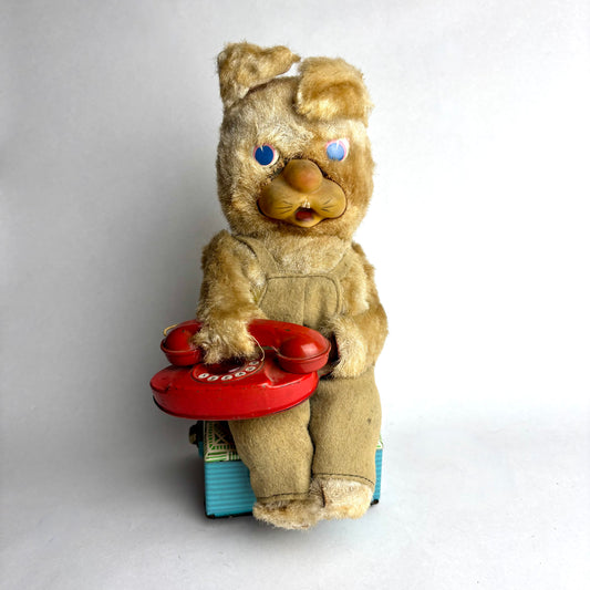1950s Japanese Telephone Answering Bear – Lights Up, Rings, Hangs Up