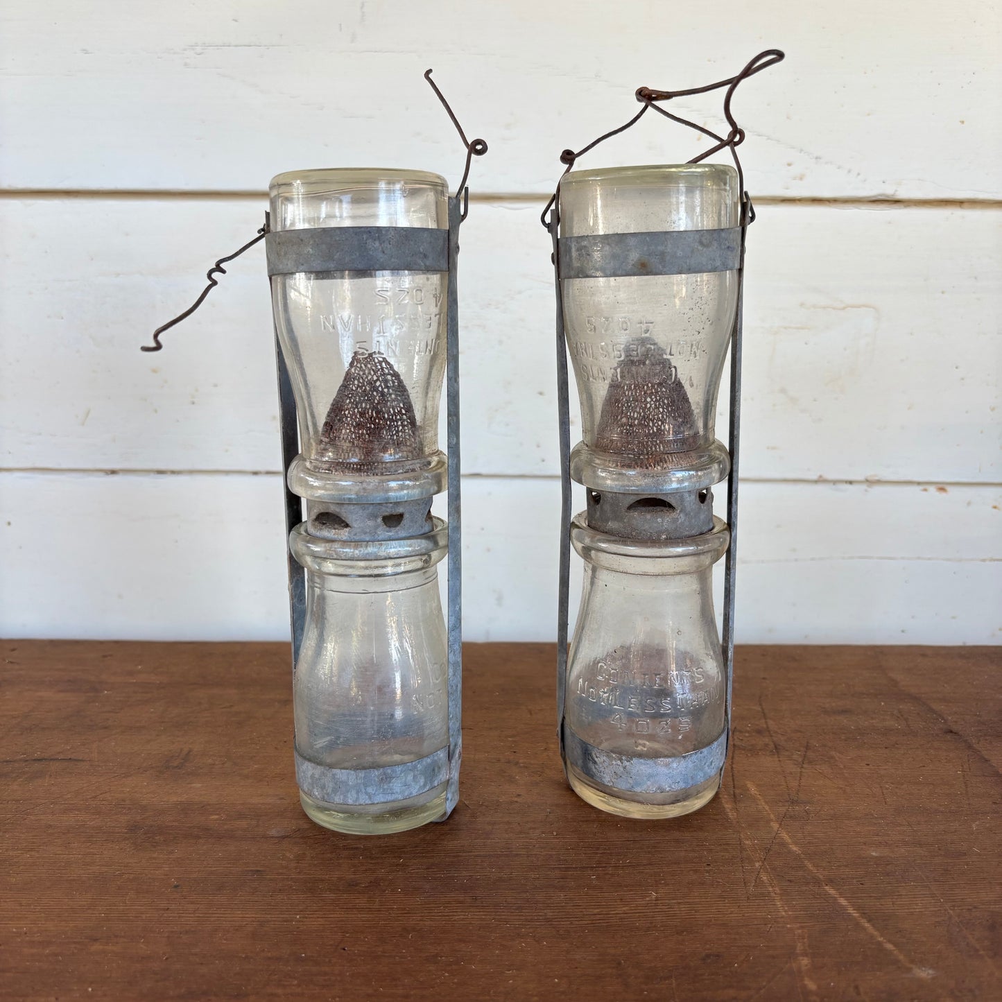 Pair of Early Depression-Era Carbide Lamps — c.1930s