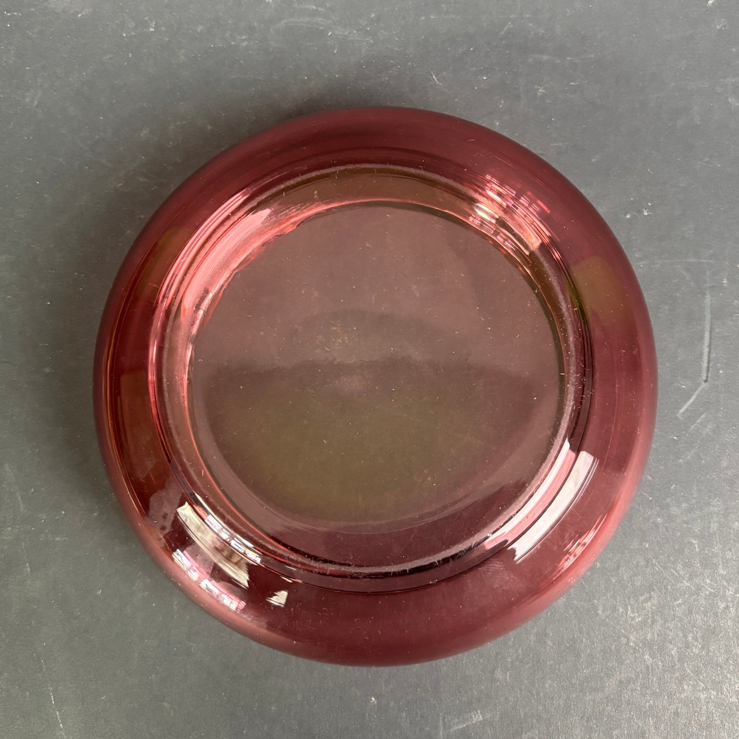 Victorian Mary Gregory Cranberry Glass Lidded Trinket Dish c.1880