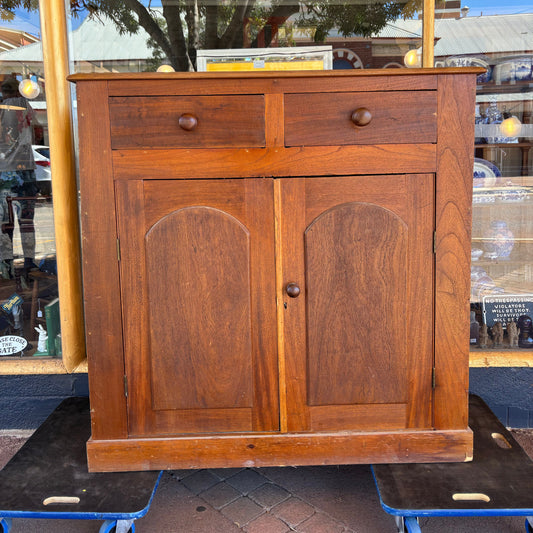 Antique Victorian Oak Two-Door Cupboard