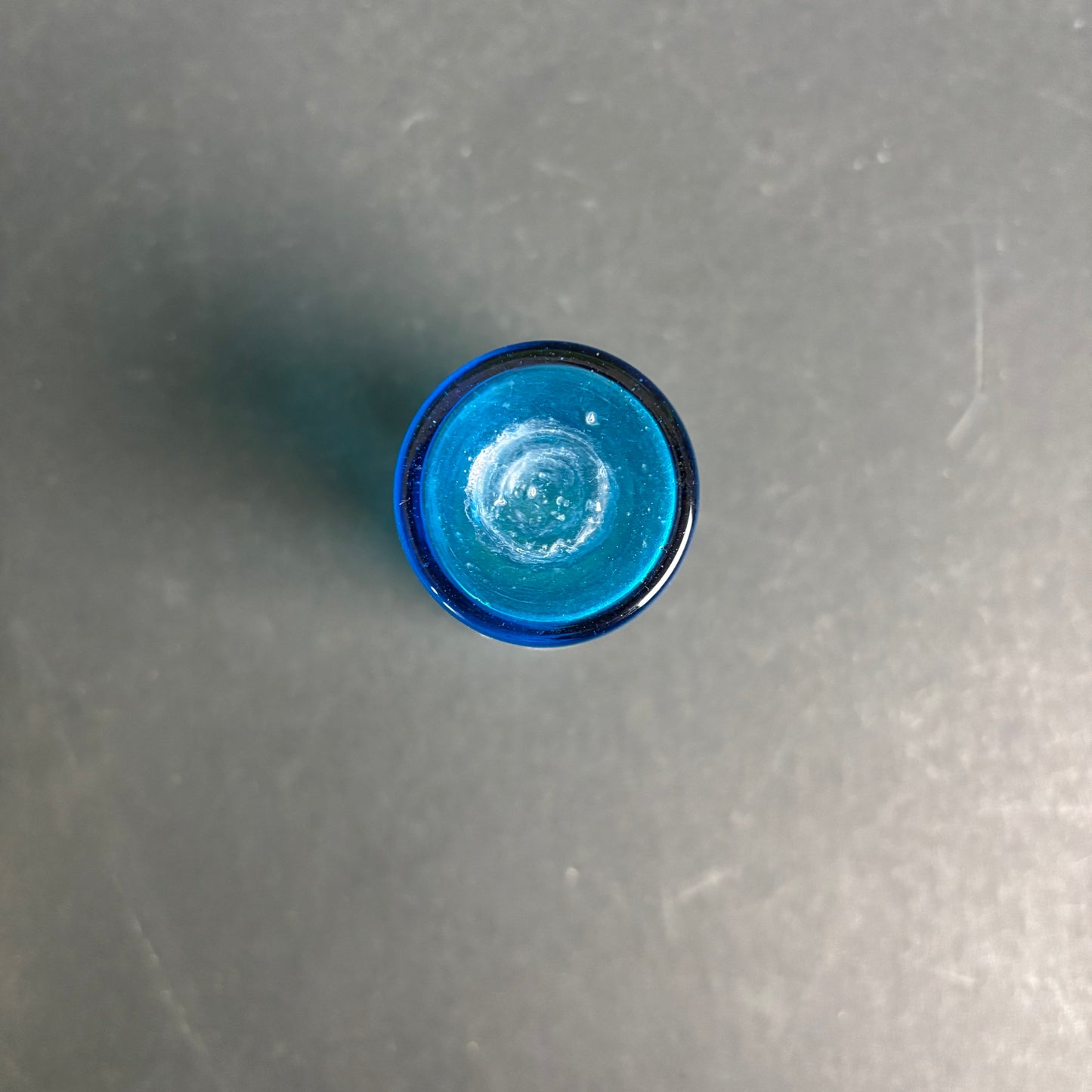 Bohemian Blue Glass Tumbler Mary Gregory Style Enamel c.1900