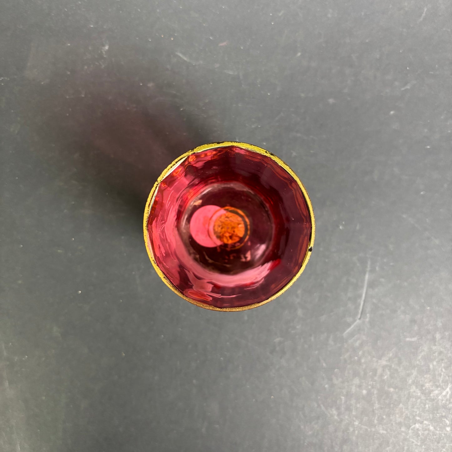 Antique Cranberry Mary Gregory Glass Tumbler – Enamel Child Scene c.1880