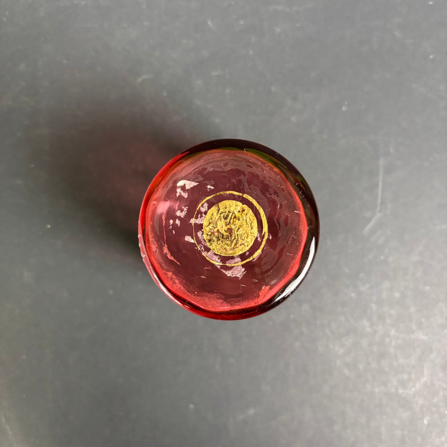 Antique Cranberry Mary Gregory Glass Tumbler – Enamel Child Scene c.1880
