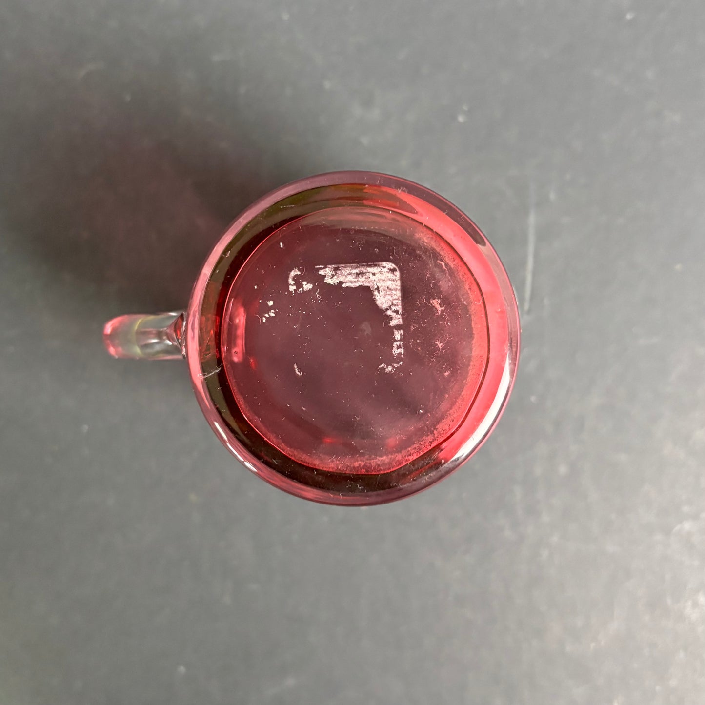 Victorian Mary Gregory Cranberry Glass Mug c.1880