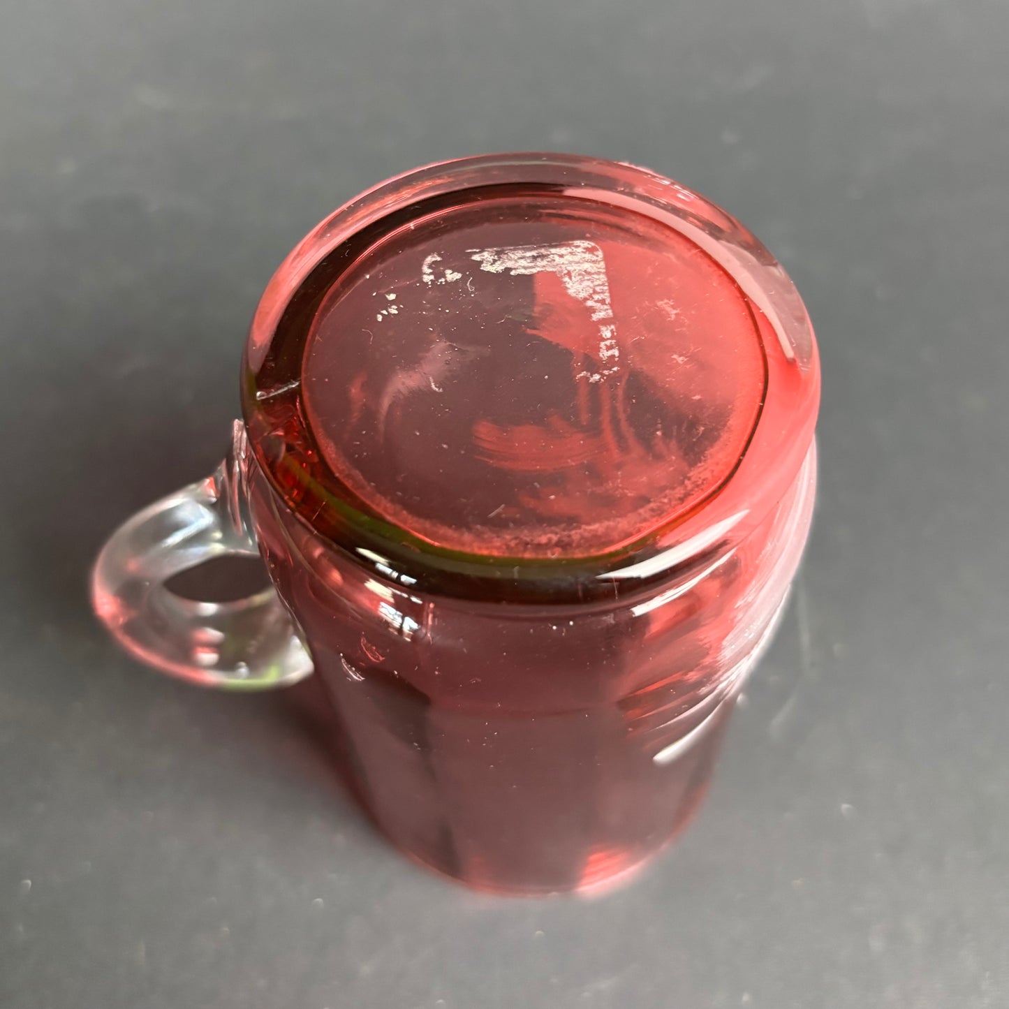 Victorian Mary Gregory Cranberry Glass Mug c.1880
