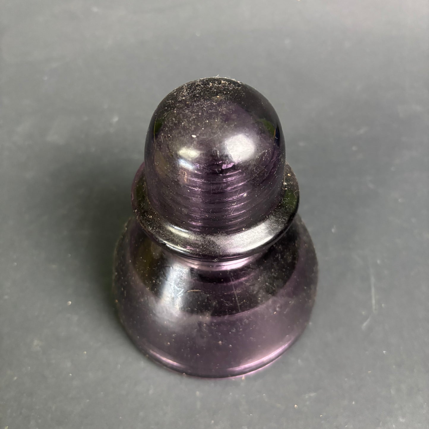 AGEE Purple Glass Insulator c.1930s AGM Sun-Coloured Amethyst