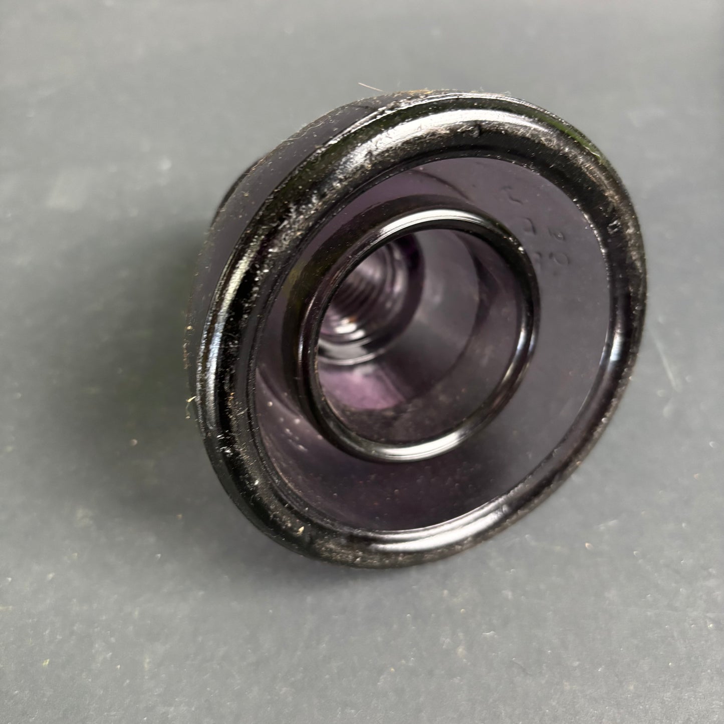 AGEE Purple Glass Insulator c.1930s AGM Sun-Coloured Amethyst