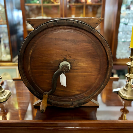 Antique Barrel Butter Churn – Early 20th Century Hand-Crank