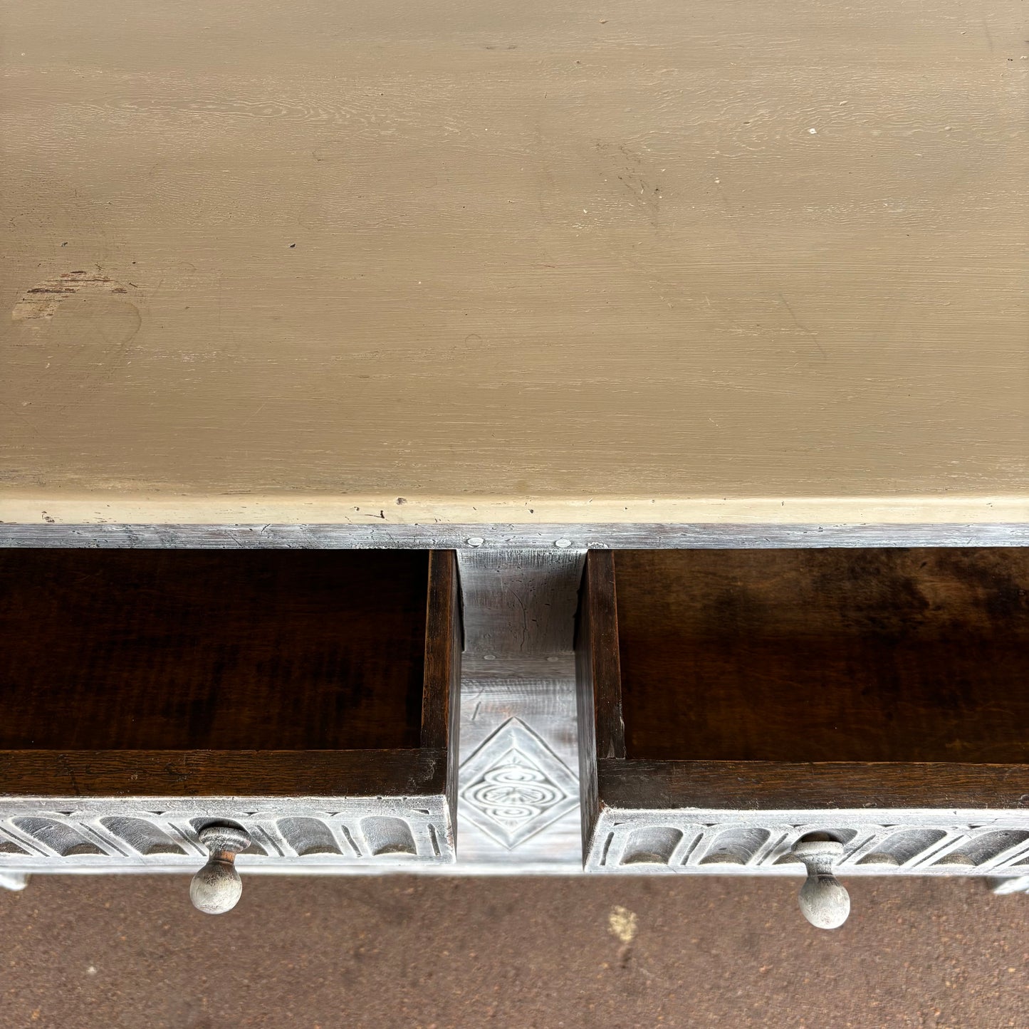 French Provincial Style Dresser c.1900 Upcycled Painted Timber Kitchen Cabinet