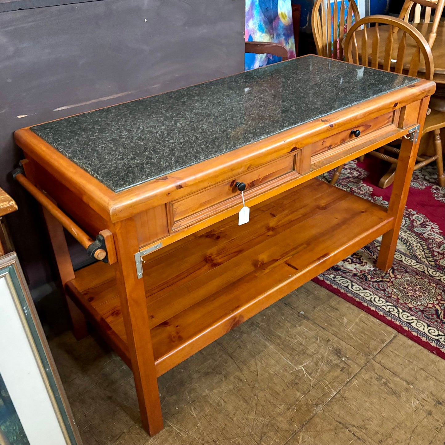 Granite Top Kitchen Bench / Island – Double-Sided Drawers