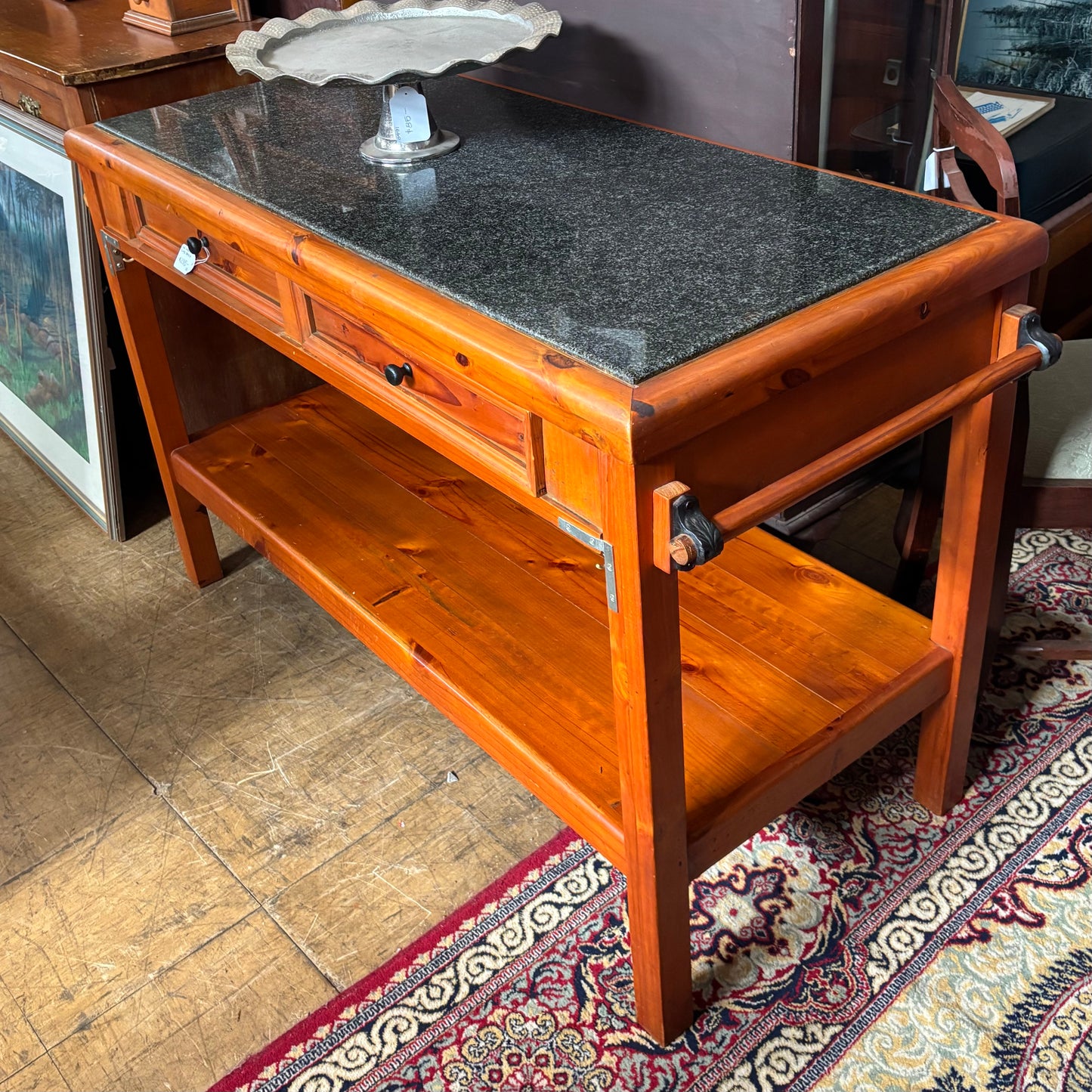 Granite Top Kitchen Bench / Island – Double-Sided Drawers