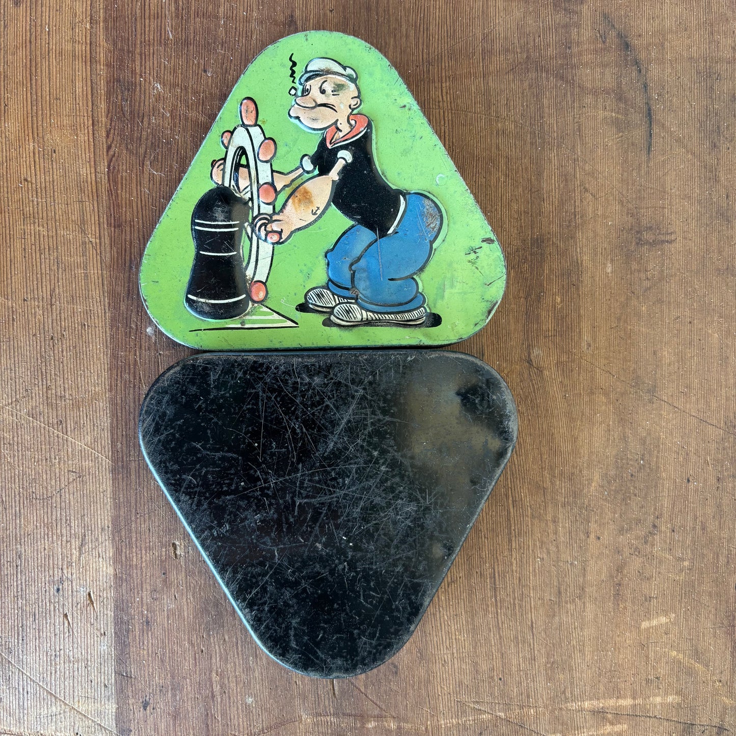 Vintage Popeye Tin Litho Candy Tin – 1930s/40s