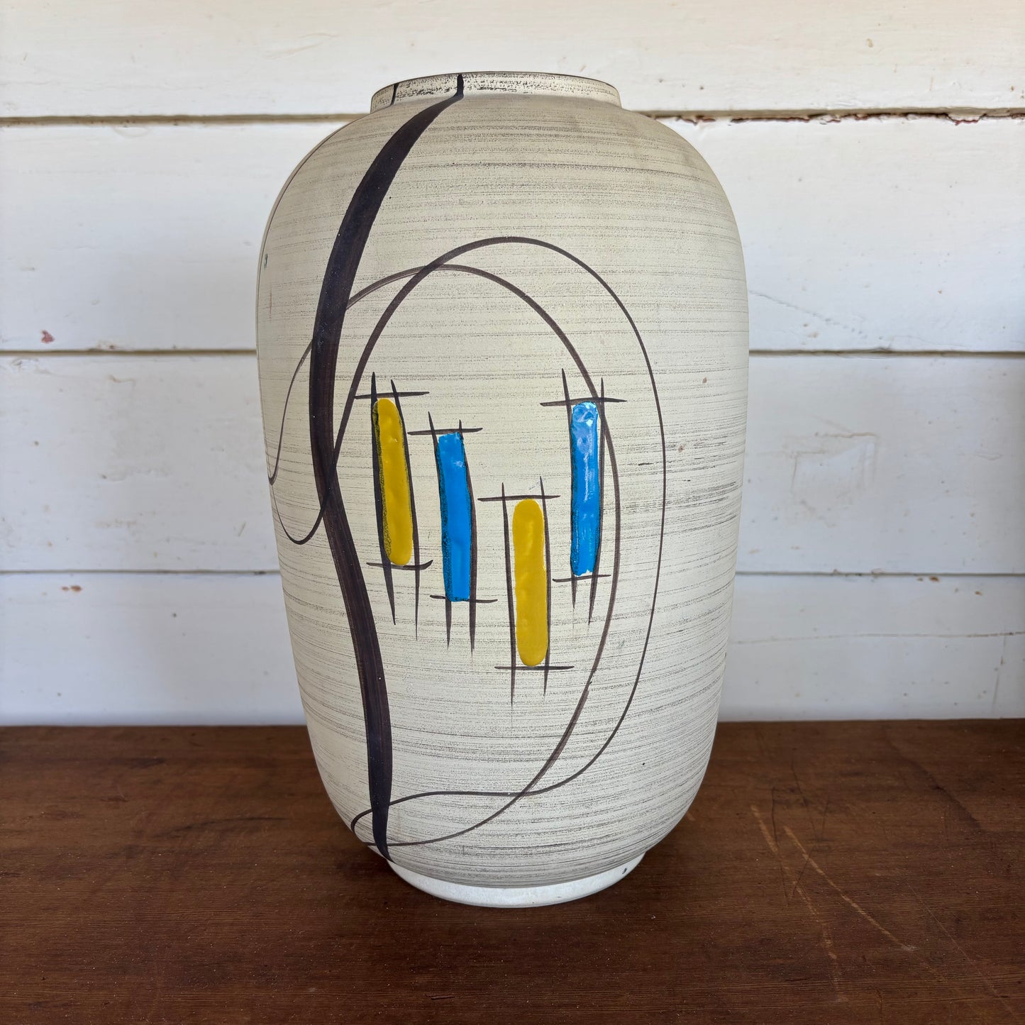 Mid-Century German Studio Pottery Vase – Abstract Modernist Design (c. 1960s)