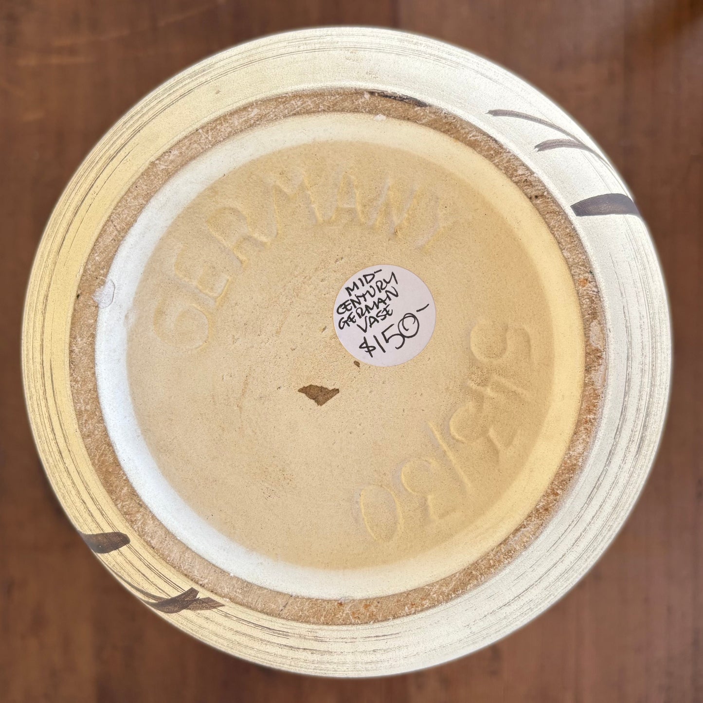 Mid-Century German Studio Pottery Vase – Abstract Modernist Design (c. 1960s)