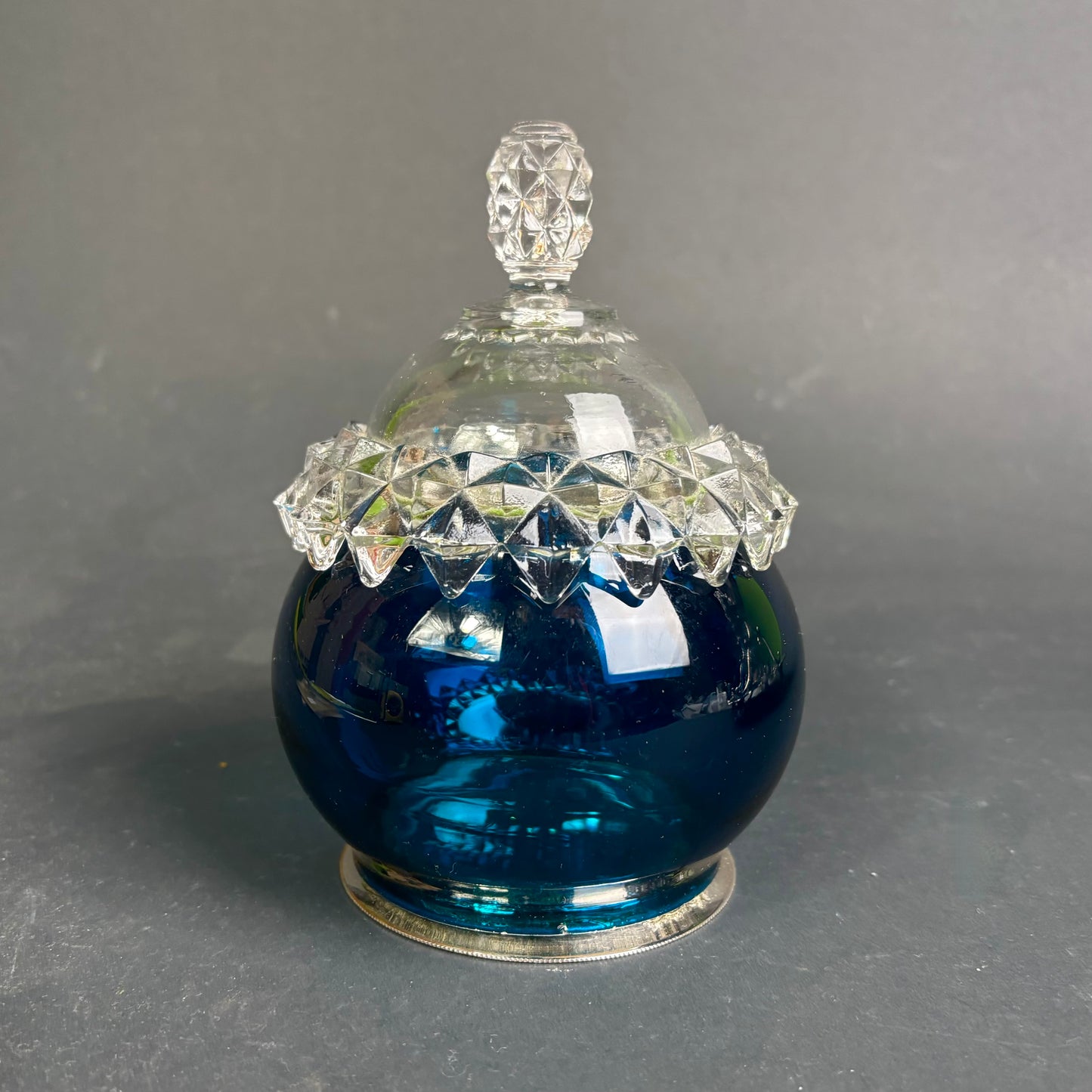 Edwardian Jam Stand with Blue Glass Pot – A. Sherry & Sons Sheffield c.1900–1920