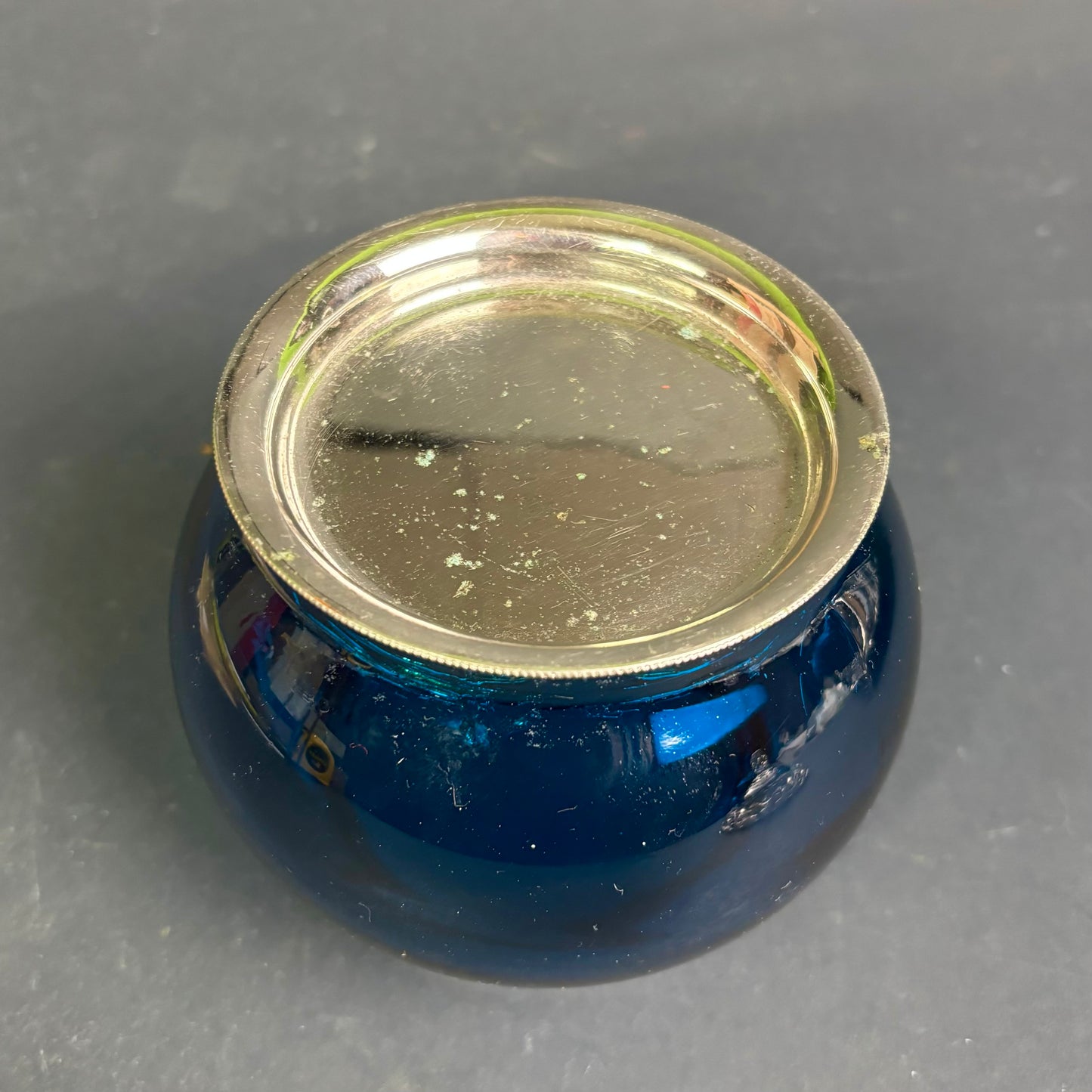 Edwardian Jam Stand with Blue Glass Pot – A. Sherry & Sons Sheffield c.1900–1920