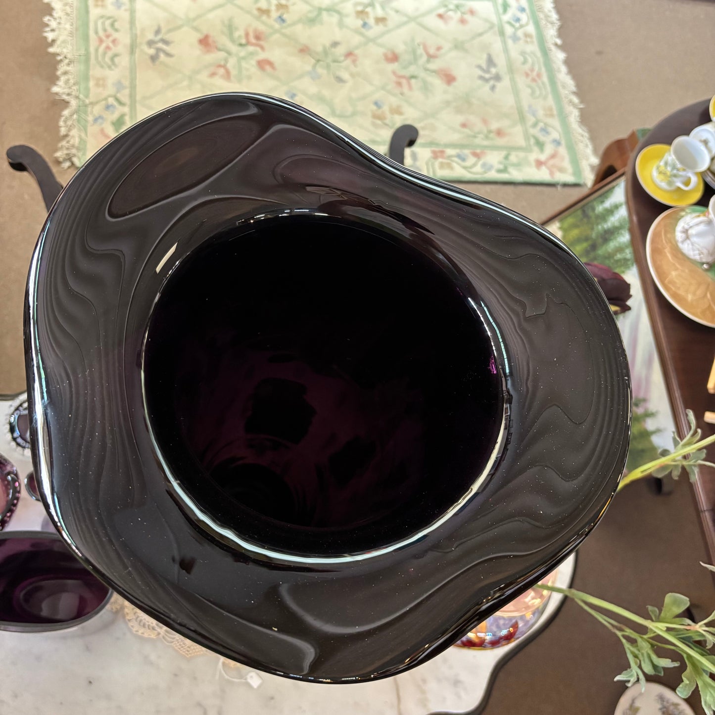 Krosno “Jozefina” Hand-Blown Art Glass Floor Vase – Poland (Late 20th Century)