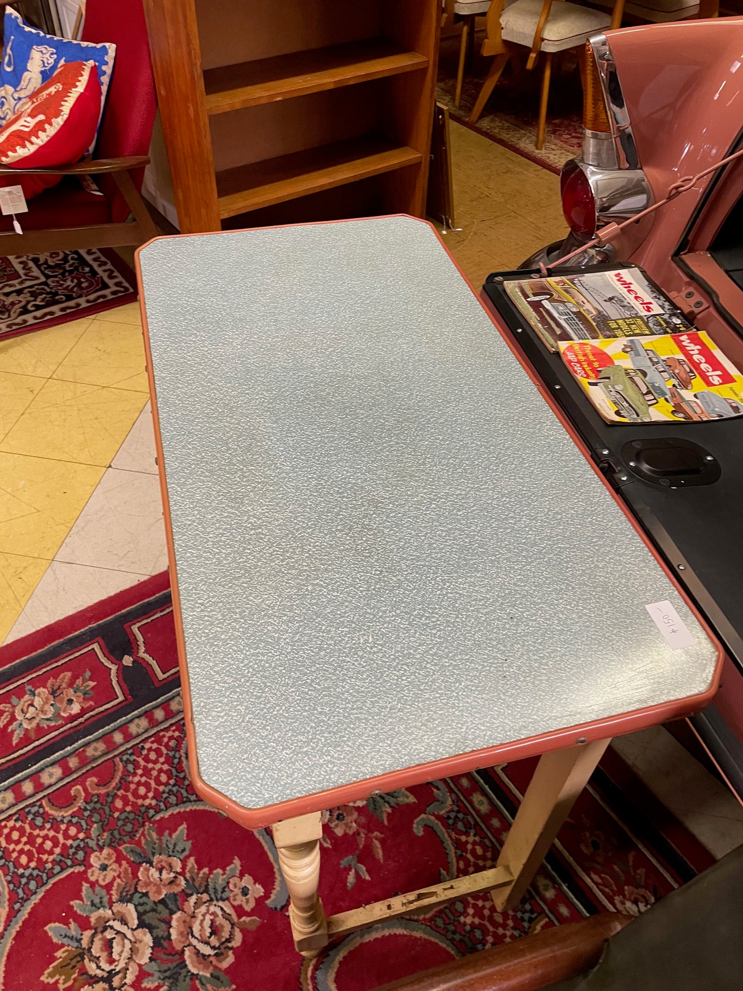 Retro laminex and pine farm table