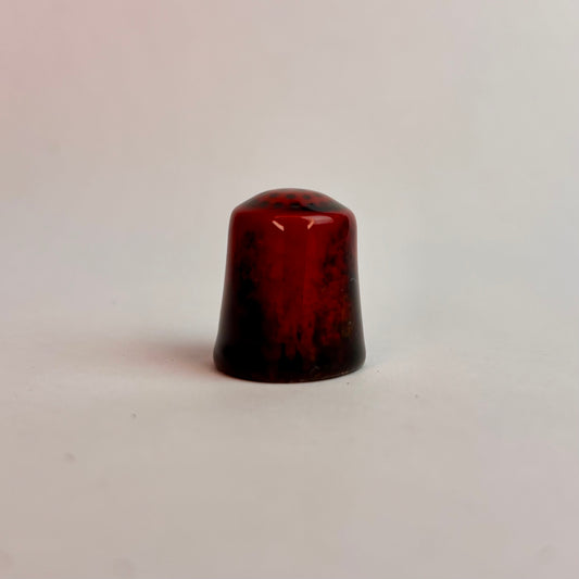 Royal Doulton Flambé Thimble – Oxblood Glaze, c.1930