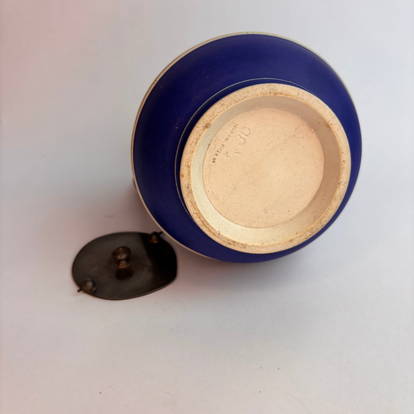 Antique Blue Jasperware Jug with Classical Relief  England, c. 1890–1910