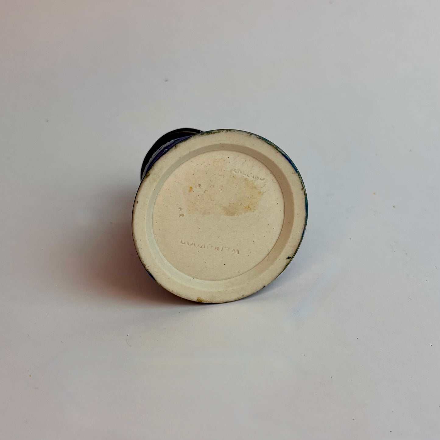 Antique Blue Jasperware Cream Jug with Pewter Lid Wedgwood, England, late 19th – early 20th century