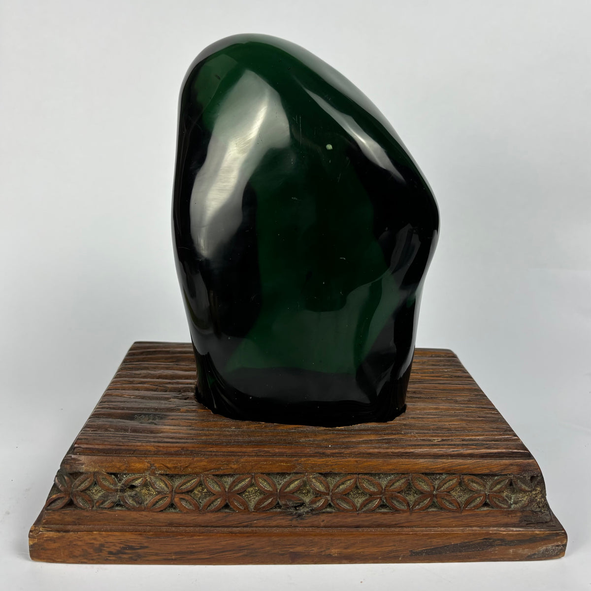 Massive Freeform Emerald Green Studio Art Glass Sculpture 4.74kg