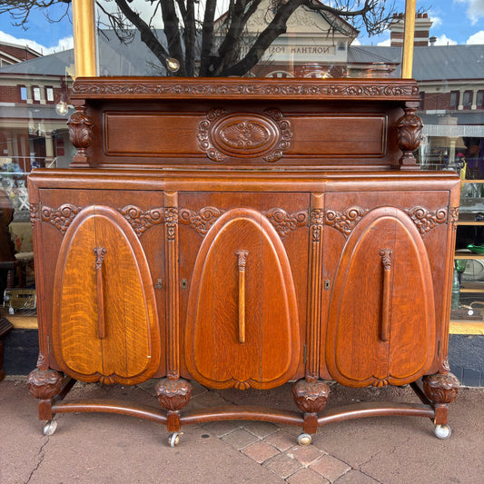 Antique Oak Art Nouveau Sideboard c.1895–1910