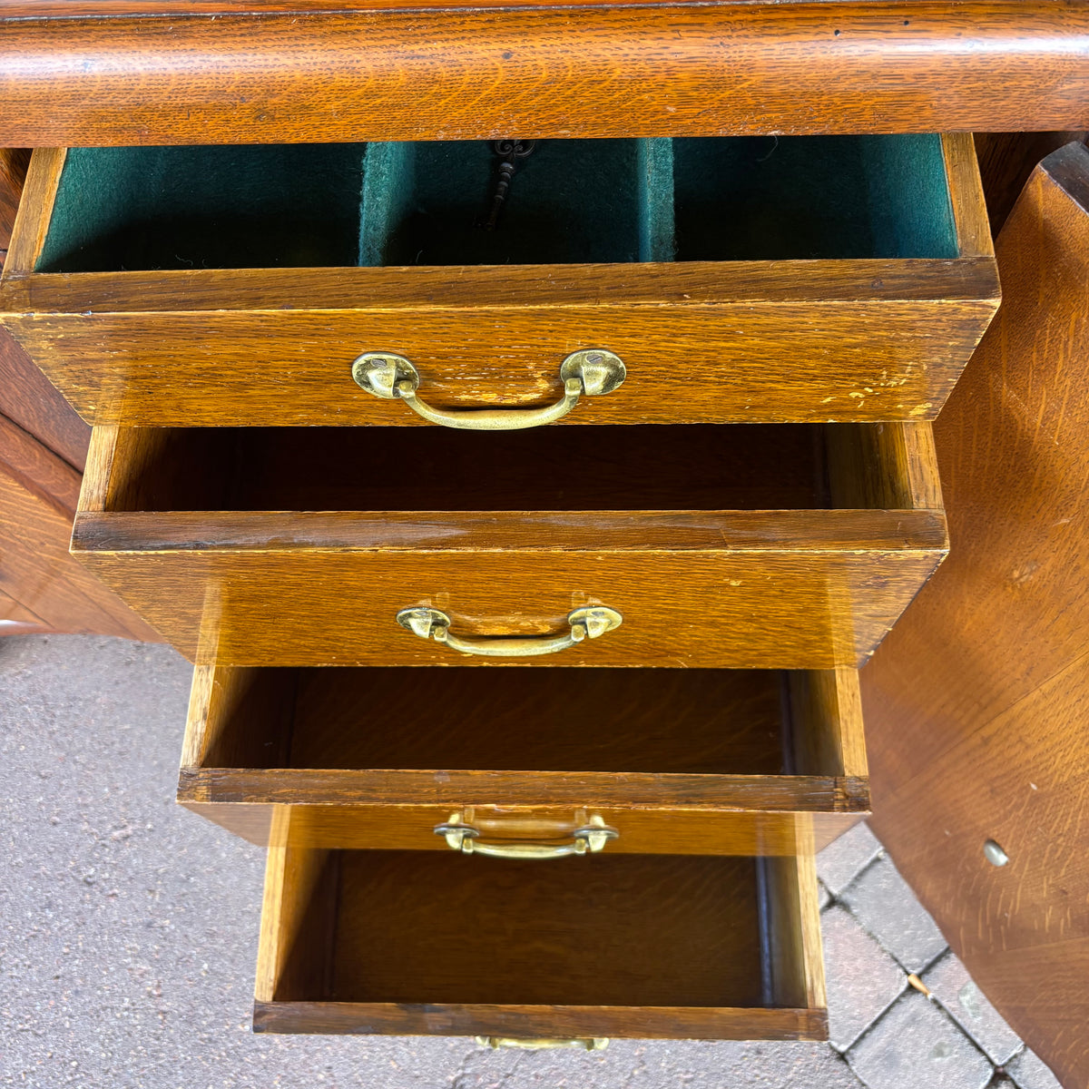 Antique Oak Art Nouveau Sideboard c.1895–1910