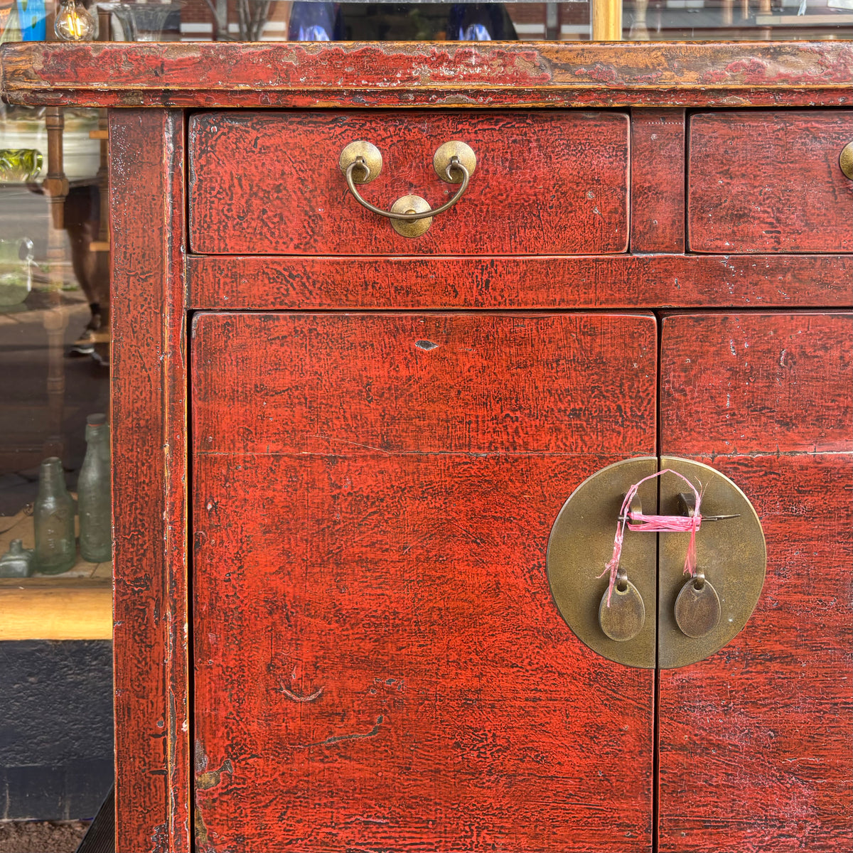 Large Oriental Painted Six-Door Six-Drawer Sideboard 270cm