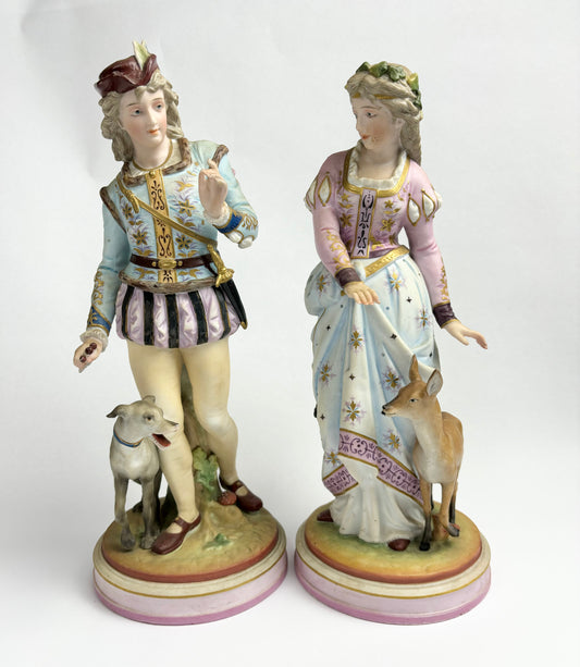 Pair of 20th century porcelain figurines Scheibe-Alsbach
