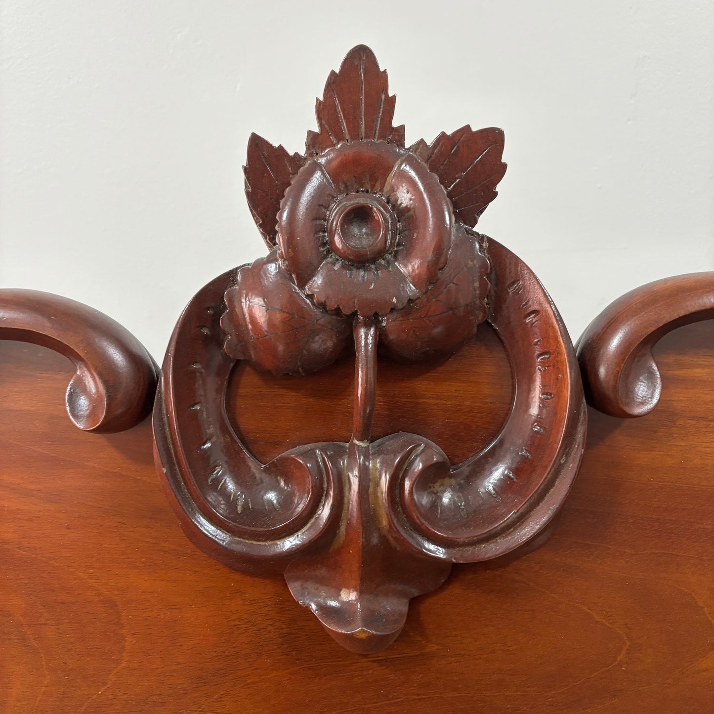 Victorian Cedar Chiffonier with Carved Backboard