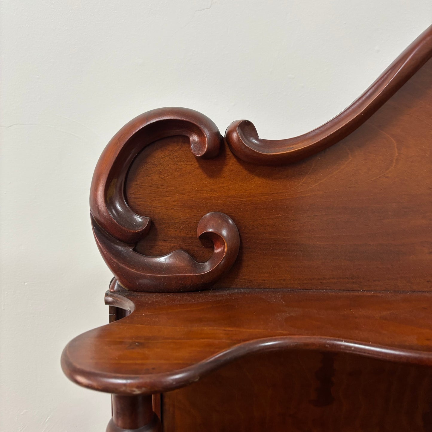 Victorian Cedar Chiffonier with Carved Backboard