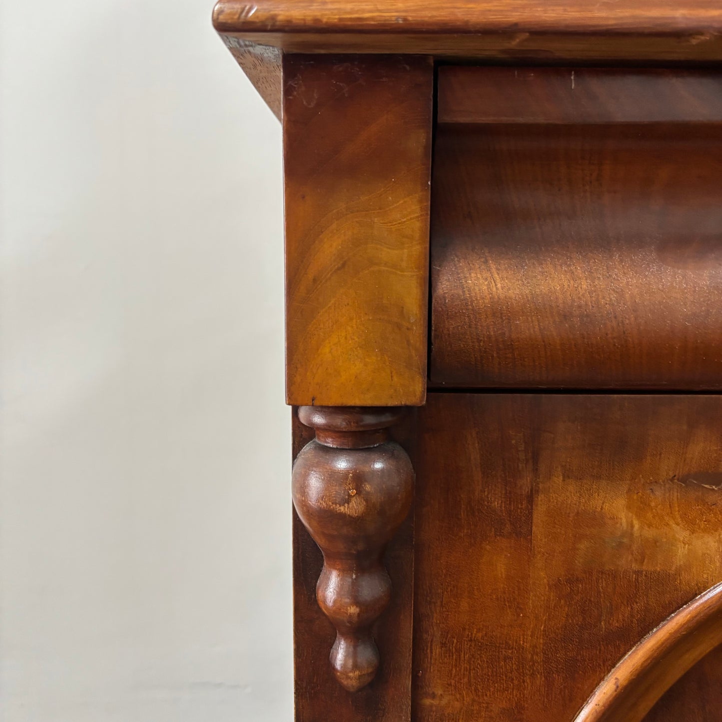 Victorian Cedar Chiffonier with Carved Backboard