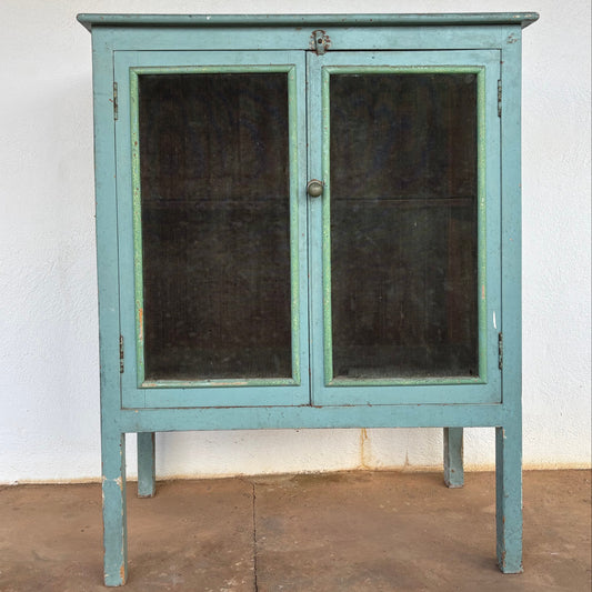 Vintage Australian Meat Safe Cabinet with Original Paint c1930s