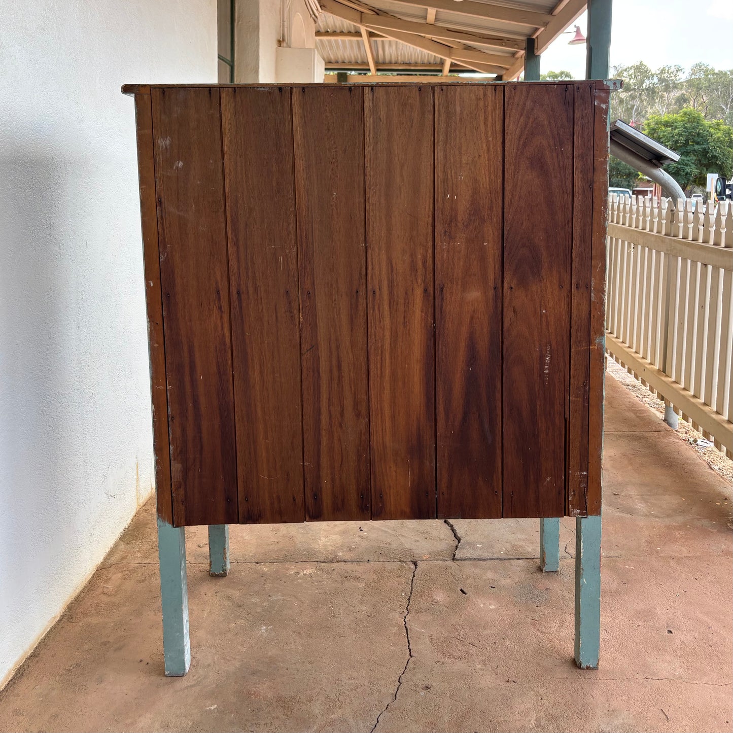 Vintage Australian Meat Safe Cabinet with Original Paint c1930s