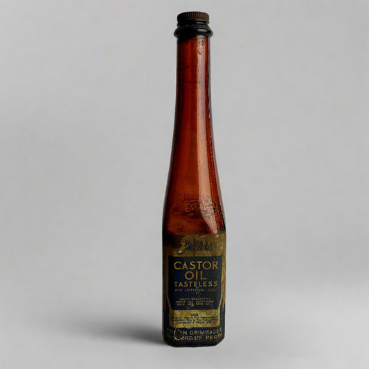 Zellar's Castor Oil Bottle – Felton Grimwade & Bickford Perth, 1930s