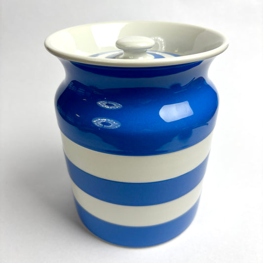TG Green Electric Blue Cornishware 7 inch Lidded Canister