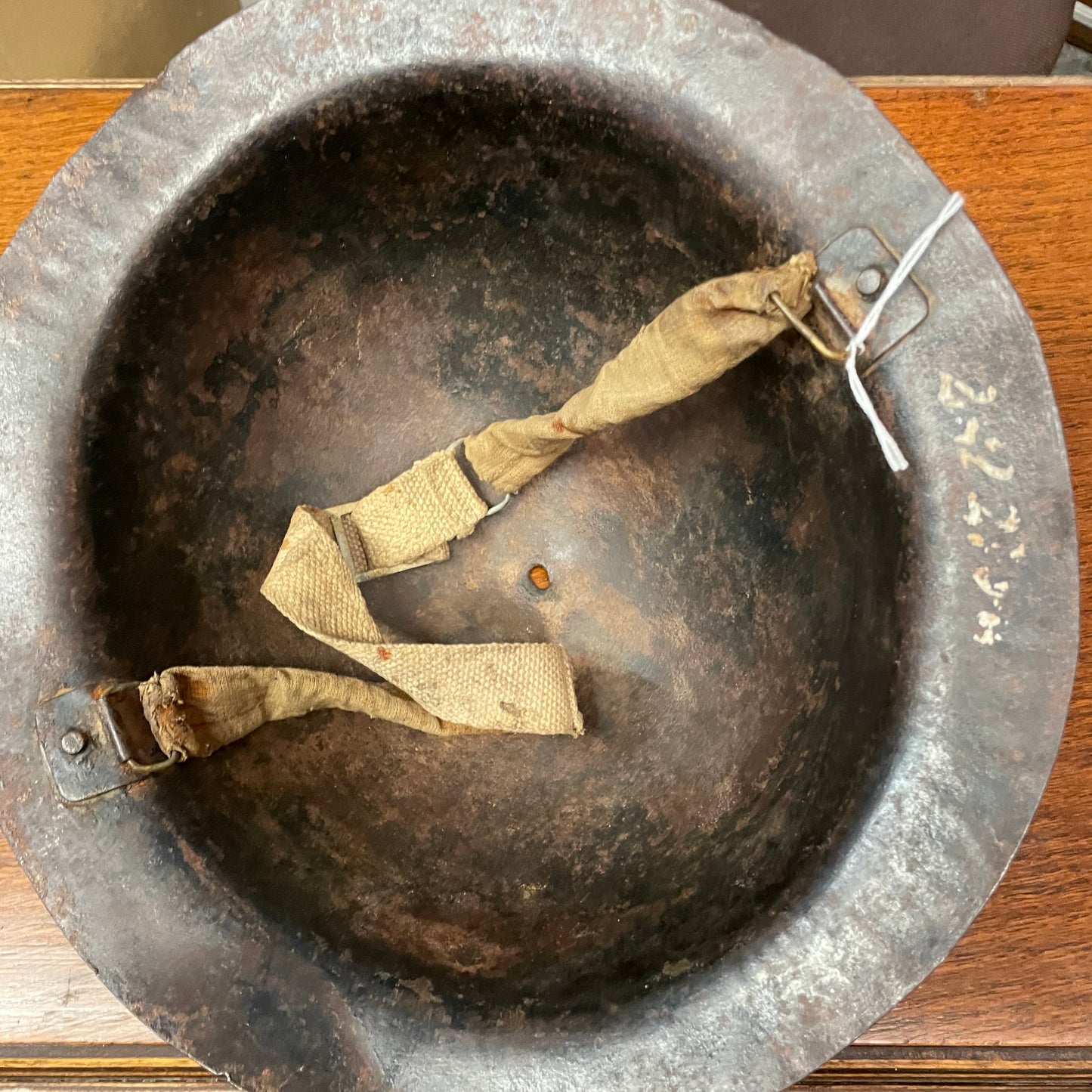 Original Military Steel Helmet – WWI/WWII Era (Brodie Style)