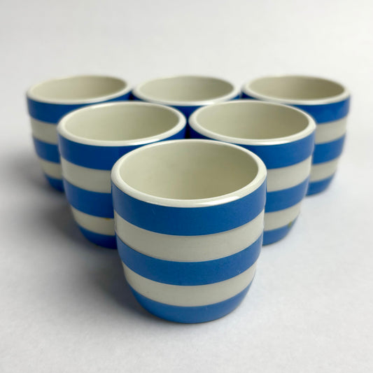 TG Green Electric Blue Cornishware Egg Cups