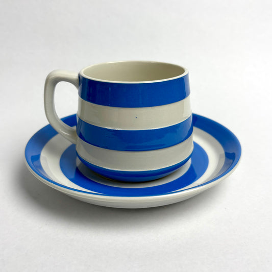 TG Green Electric Blue Cornishware Cup & Saucer