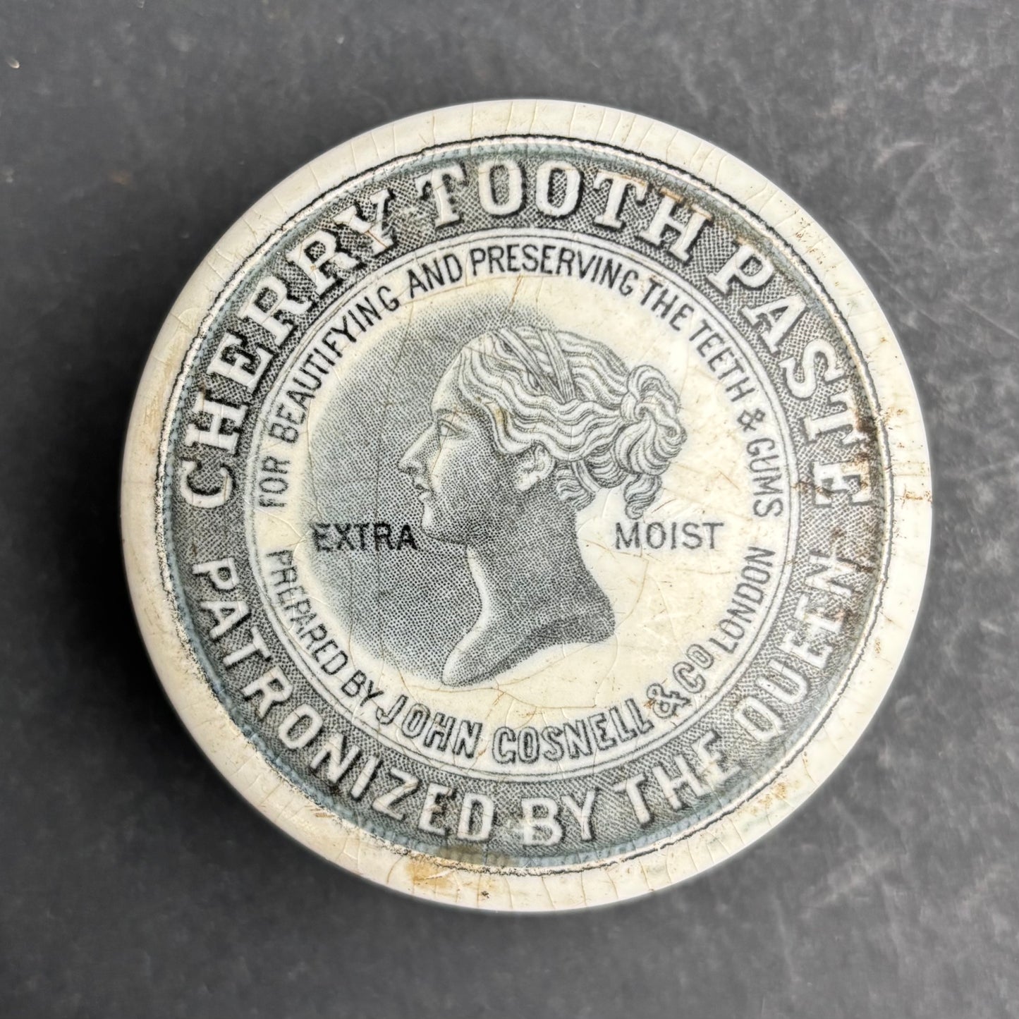 Antique John Gosnell & Co "Cherry Tooth Paste" Pot Lid and Base
