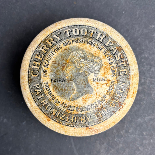 Antique John Gosnell & Co Cherry Tooth Paste Pot with Base