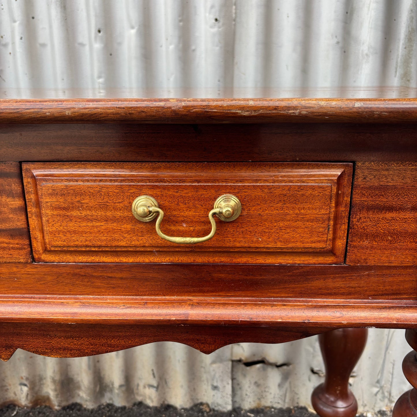 Vintage Reproduction Mahogany Hall Table with Drawers