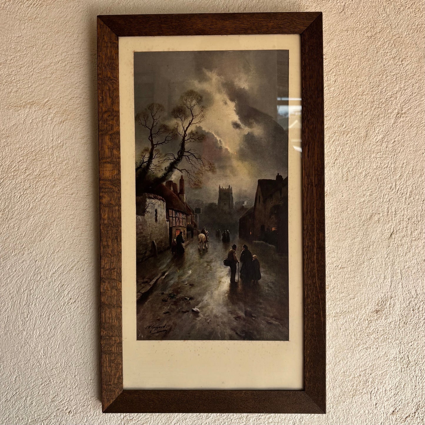 M. J. Huggard Framed Print – Victorian Street Scene