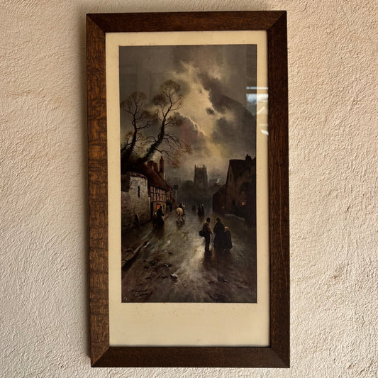 M. J. Huggard Framed Print – Victorian Street Scene