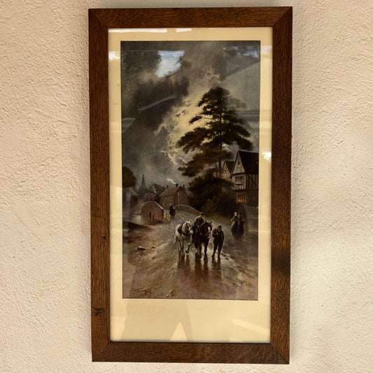 M. J. Huggard Framed Print – Village After the Storm