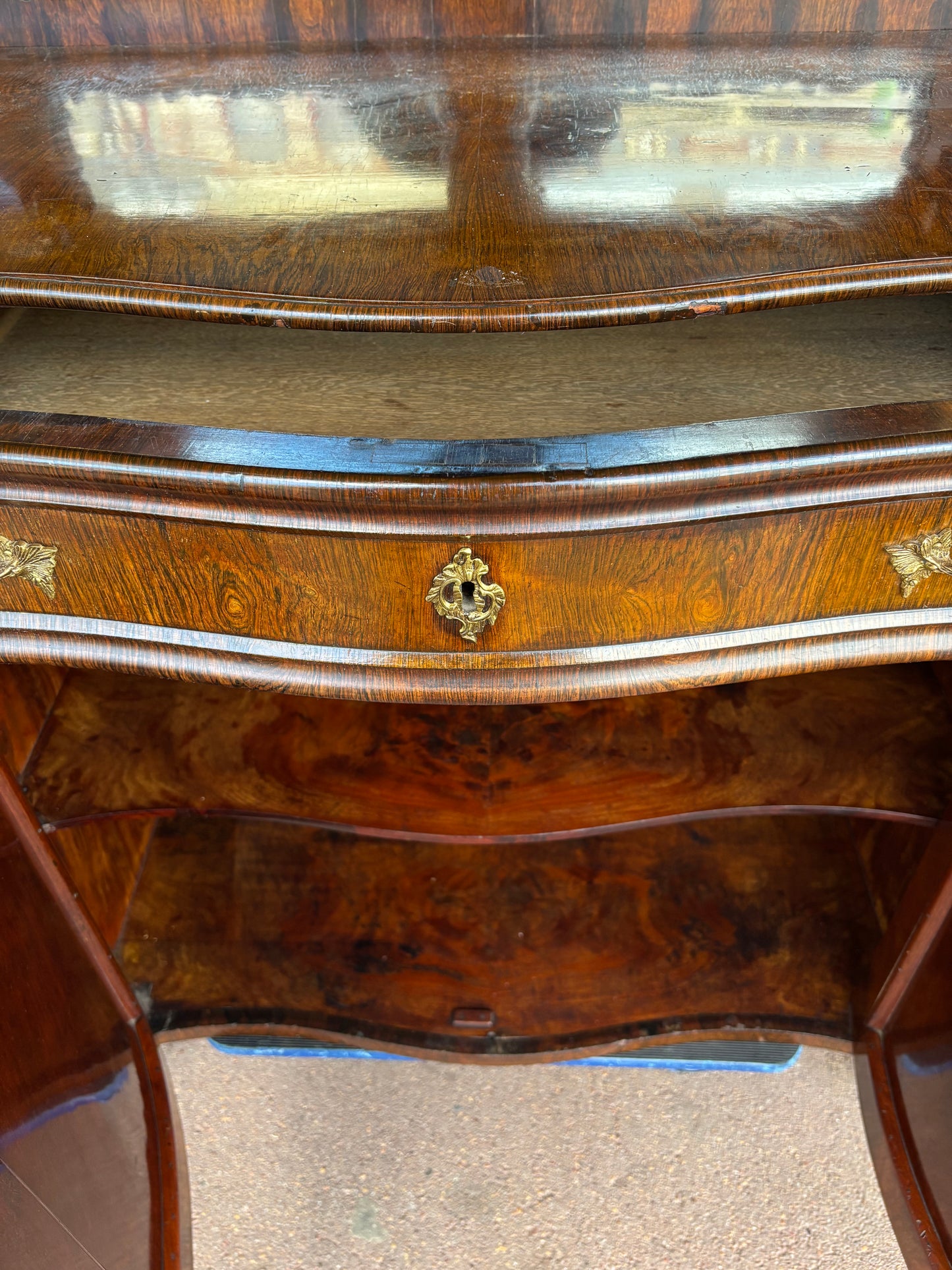 Antique Louis Revival Mirrored Sideboard – Circa 1880s