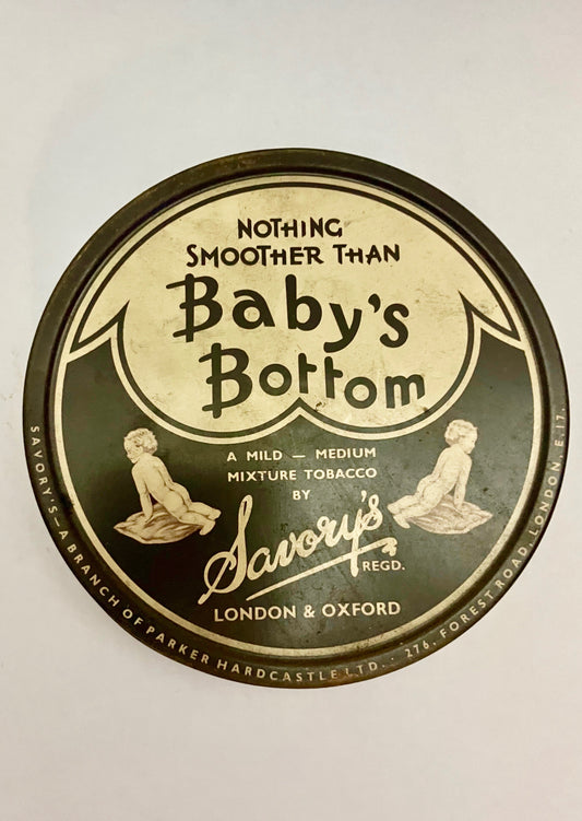 Baby's Bottom tobacco tin